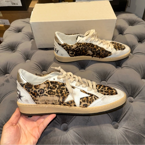 Golden Goose Shoes - New Size 40 Golden Goose Ballstar Leopard Print Pony Hair Sneakers